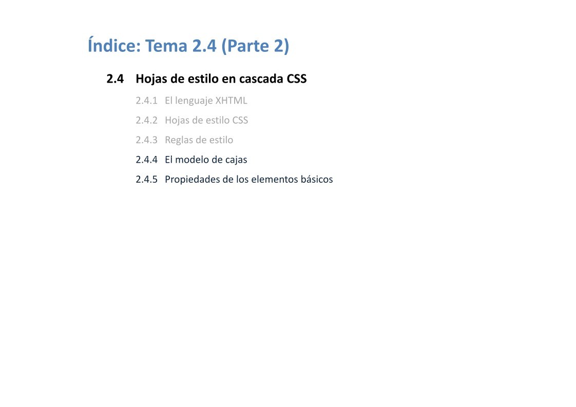 Imágen de pdf Tema 2.4 - Hojas de estilo en cascada CSS